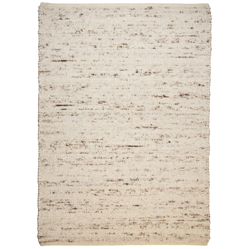 Stan Solid Colour Wool Hand Woven Area Rug, Rectangular 90 x 160 cm