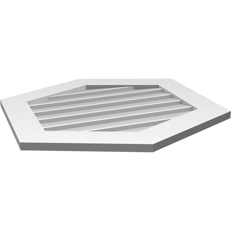Ventilé vertical à pignon vertical en uréthane 5/12, H 1 po x l 28 po x L 28 po
