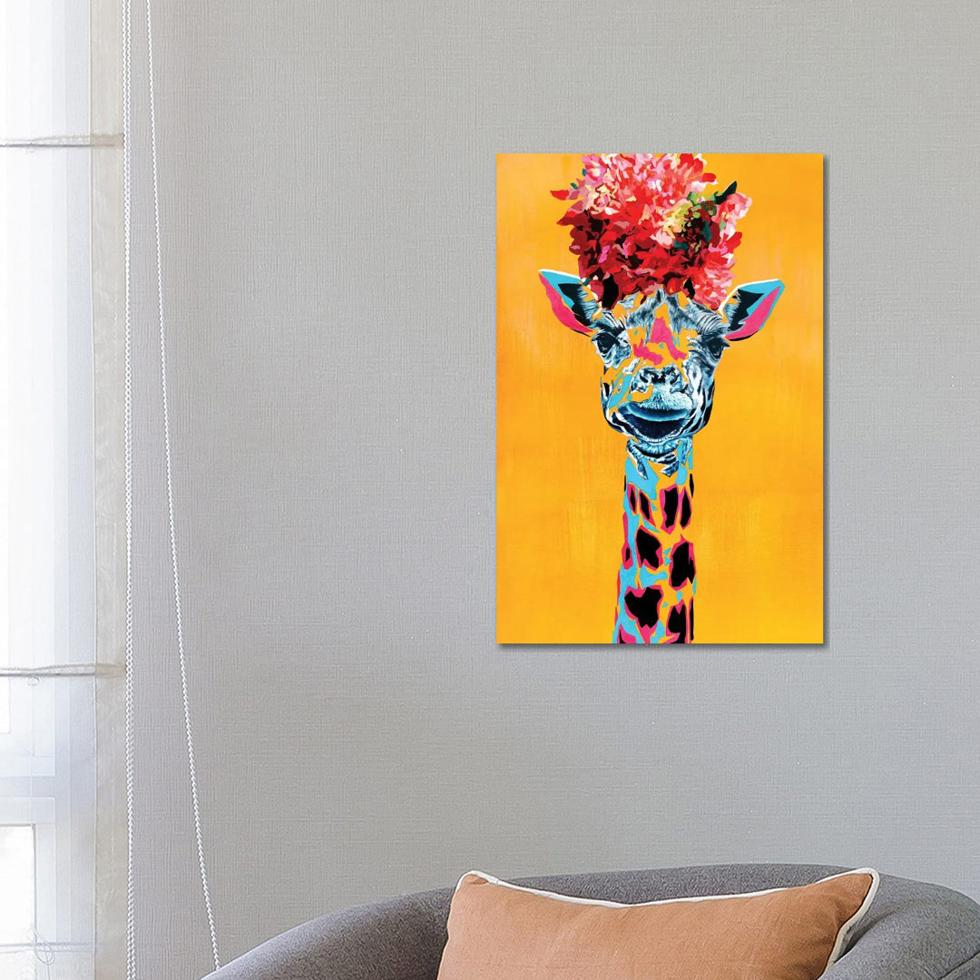 Giraffe von Tadaomi Kawasaki - Galerie-verpackte Leinwand Giclée auf Leinwand