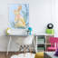 Lapin d'eucalyptus sur estampe numérique bleue, design par Paul Brent-117387651-117387652