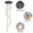 Vrai 14-Lights Staircase Chandelier For Living Room High Ceiling Foyer Pendant Lighting Fixture