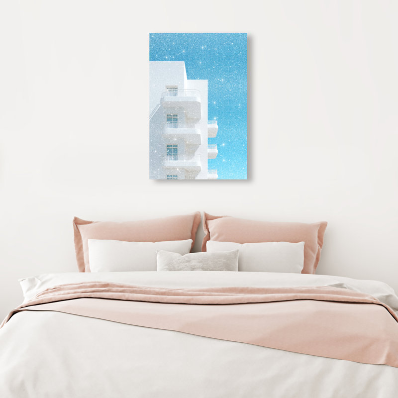 Modular White II Architecture Canvas Print by Oliver Gal, Black Frame, 10 x 15, 16"H x 24"W, Gallery Wrapped