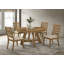 Round 54-inch Wood Dining Table Brown Oak