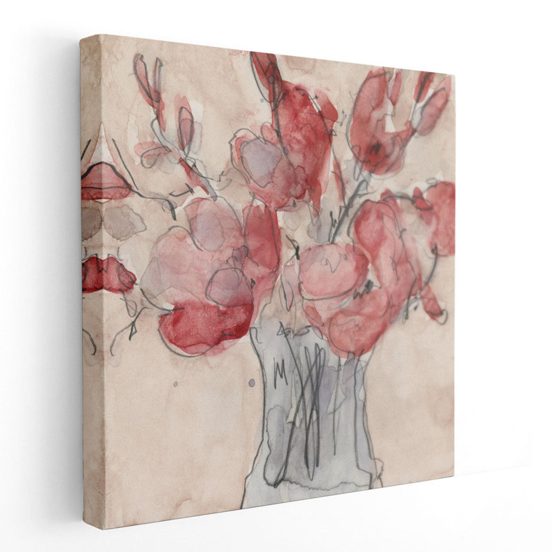 Bloom Bloom II - reproduction d'art sur toile, H 16 po x l 16 po