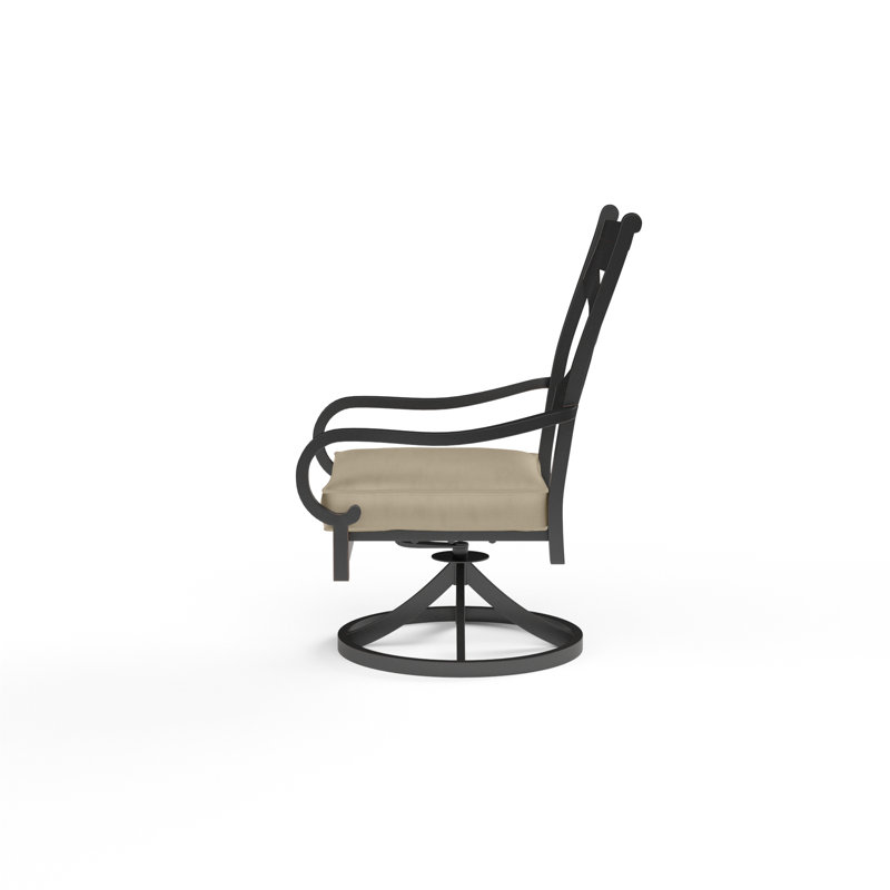 Monterey Outdoor Dining Armchair, Linen Stone Sunbrella®
