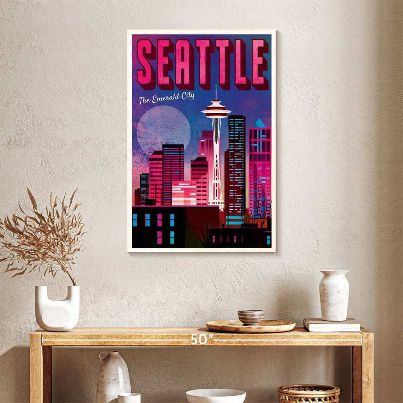 The Emerald City Seattle, H 36 po x l 24 po