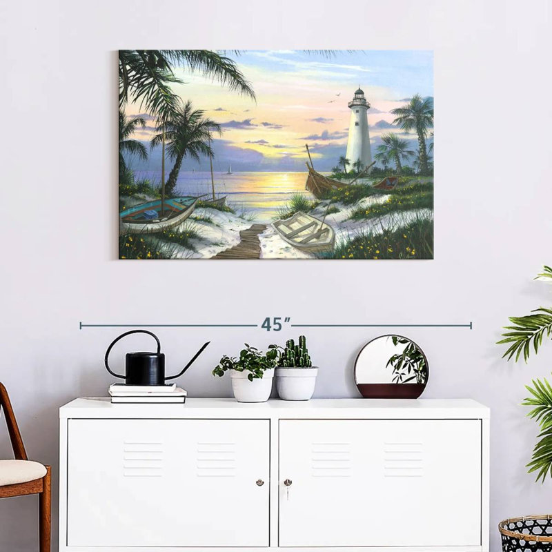 Gillard Lighthouse Landing Final, 24" H x 36" W