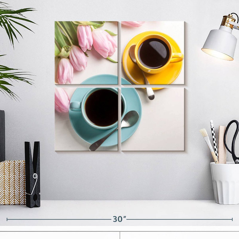Yarlin Coffee And Tulips, 18" H x 18" W