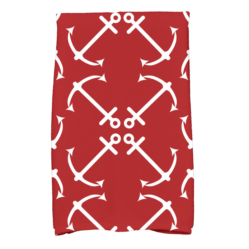 Hancock Tea Towel Kitchen Towel, Red