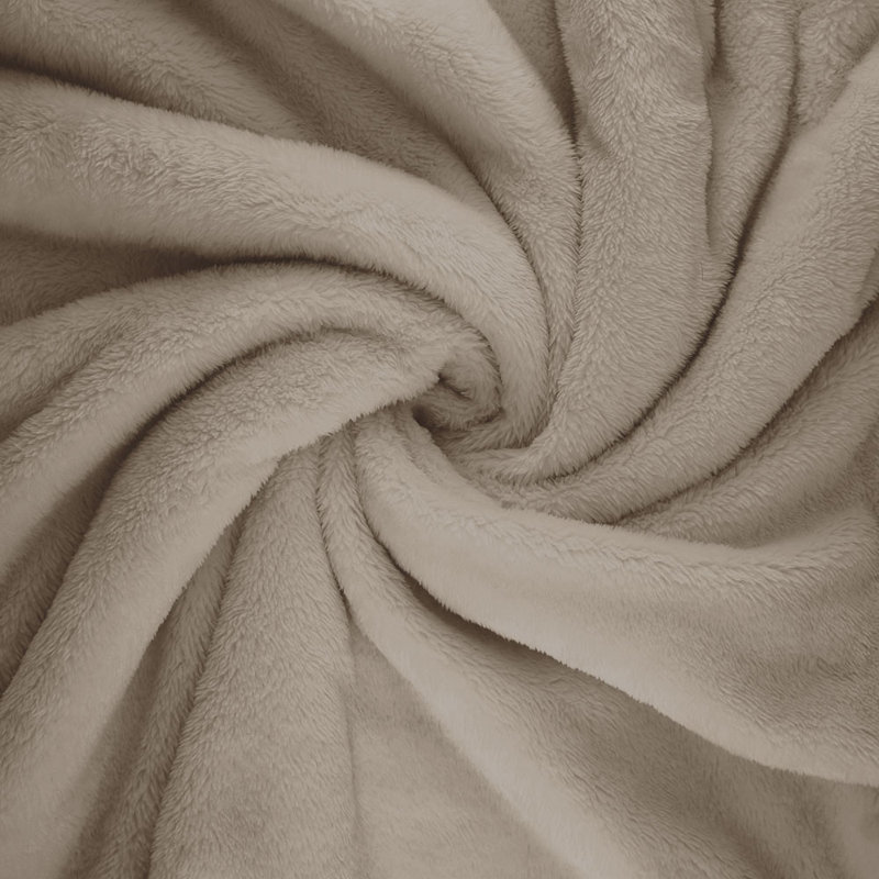 Jeté en peluche douce et moelleuse, couverture chaude et épaisse douillette pour canapé et lit, taupe, jeté XL (60 po x 70 po)