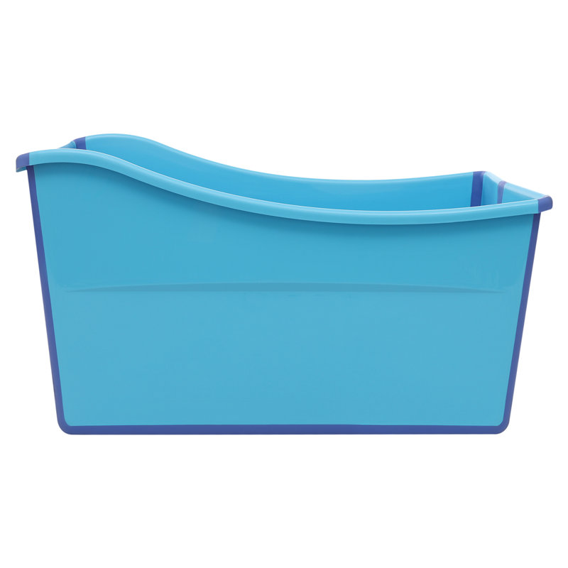 Foldable Bathtub, Blue, 22.44" H x 38.19" W x 18.5" D