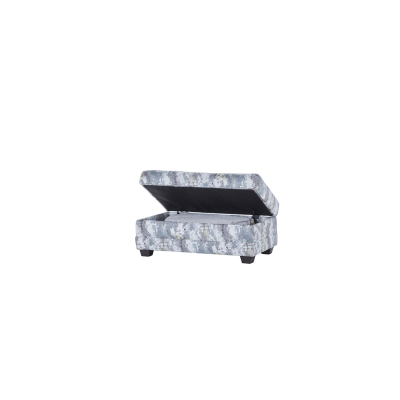 Repose-pieds rectangulaire avec rangement 40,5 po - Ardoise indie / ardoise indie