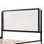 Lit avec tête de lit blanche, cadre noir, lattes en bois massif pour un soutien optimal, tissu industriel facile à installer dans la chambre à coucher - aspect 800 lb,-2085657300