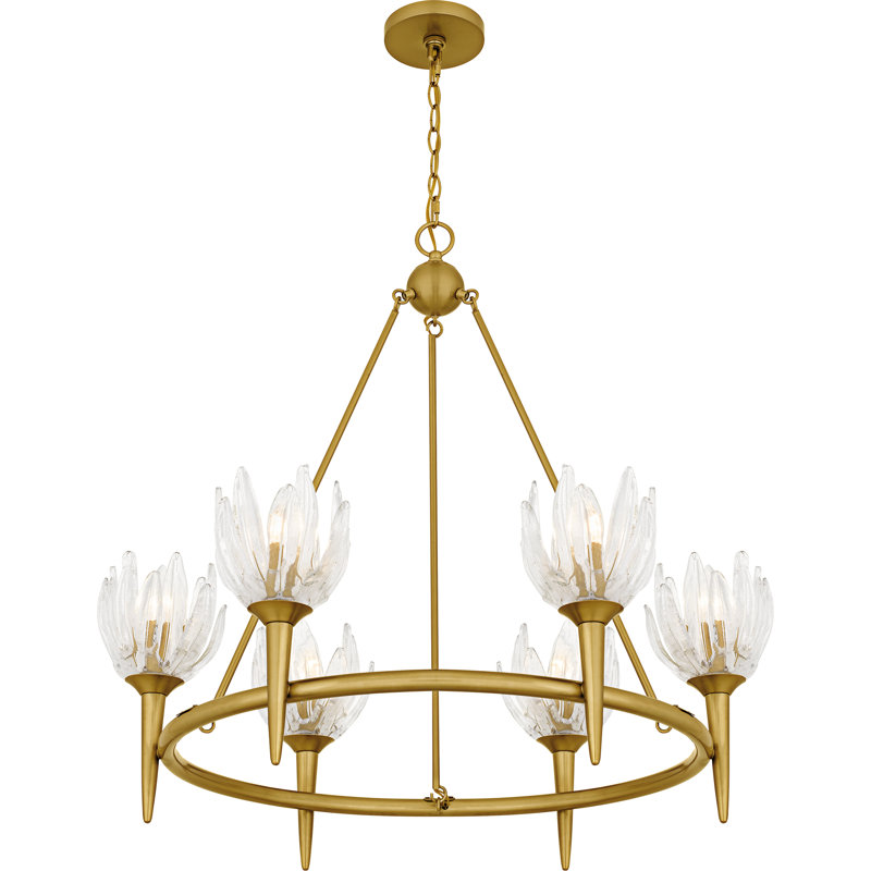 Shea 6-Light Chandelier, Brushed Gold