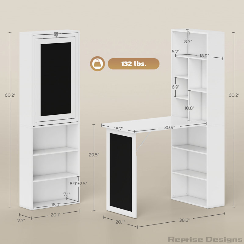 Bureau convertible pliable, Blanc