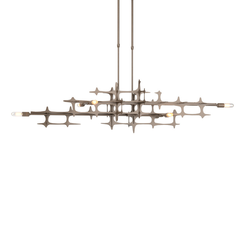 Grid 6 - Light Unique/Statement Geometric Chandelier, Gold, 39.8