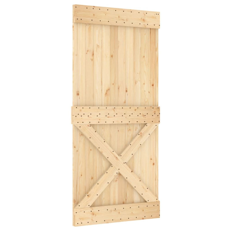 Porte coulissante avec quincaillerie 37,4 x 82,7 po Vidaxl, 37 po x 83 po, Blanc