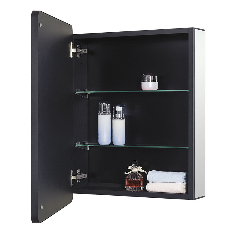 Armoire à pharmacie noire en aluminium