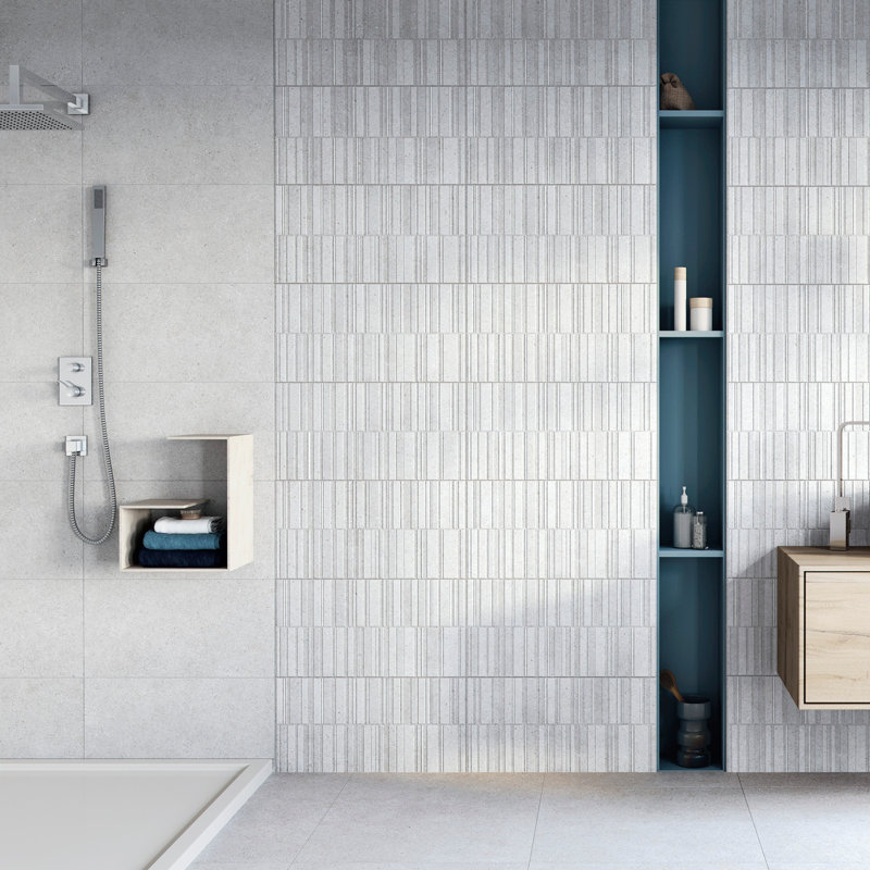 Spanish Silis 12"x 24" Matte Terrazzo Look Porcelain Floor and Wall Tile (5 PCS, 10.76 sq. ft./Case), White