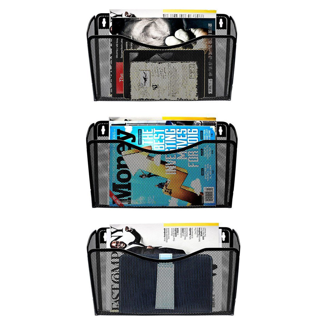 Faulkner Metal Wall Organizer with Wall Baskets Rebrilliant Pack 