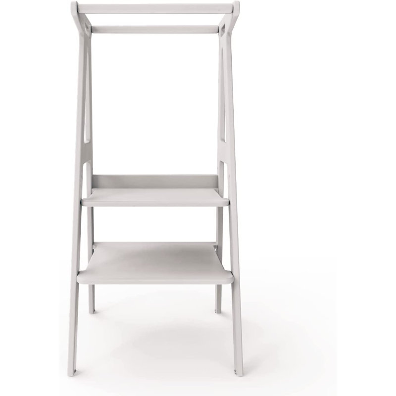 Tour de jeu en bois pour enfants avec plateforme réglable AllTronds PlayTower, Blanc