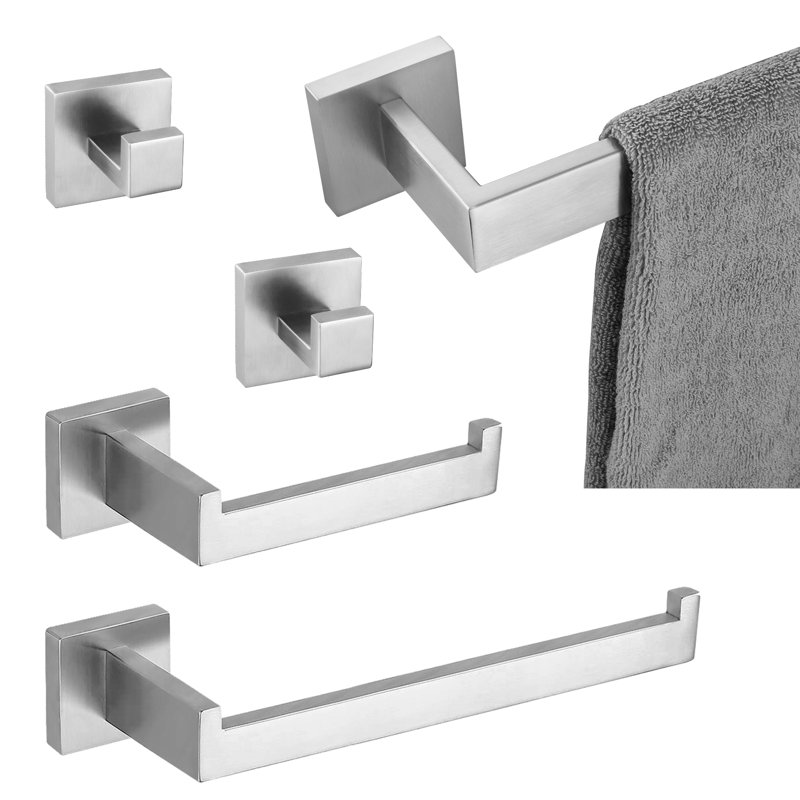 5 - Piece Bathroom Hardware Set, Brushed Nickel