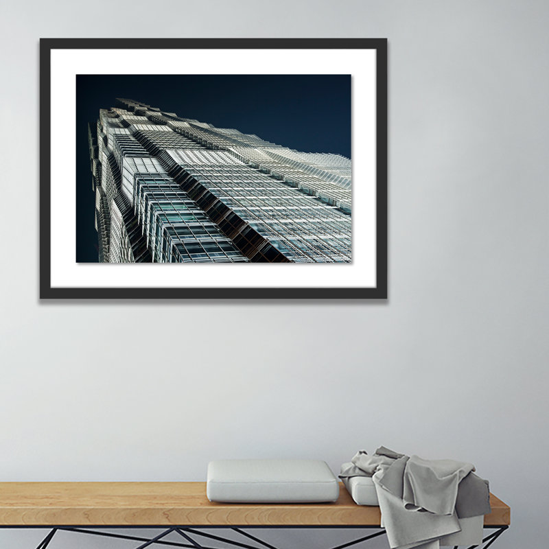Edifice I Print by Jakob Wagner, Black, 34" H x 48" W x 2.5" D