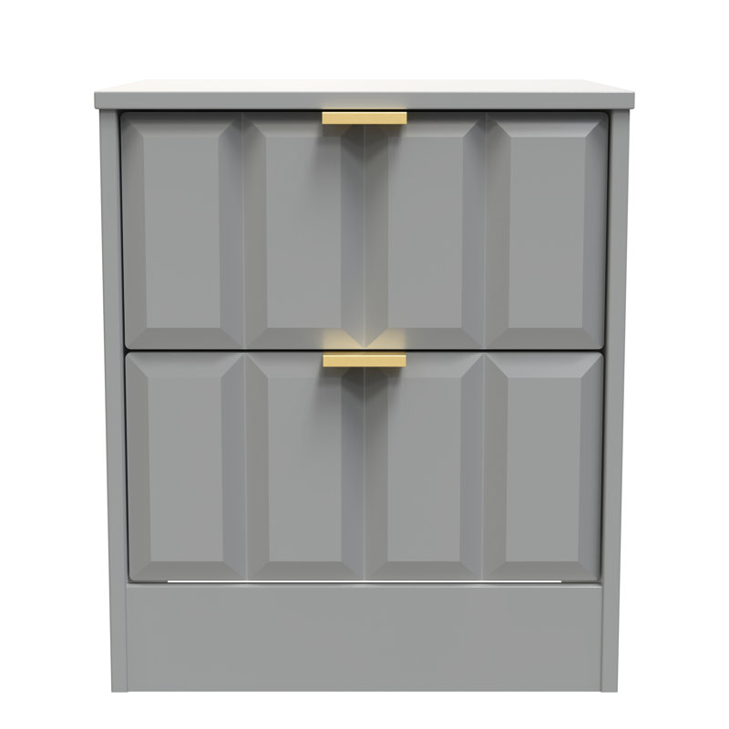 Doss 45cm W Manufactured Wood Bedside Table, Dusk Grey