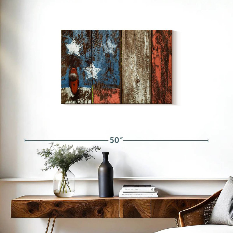 Borges Wooden American Flag Stars, 20" H x 30" W