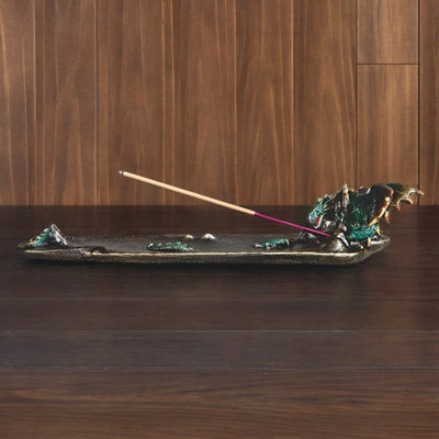 9.5"W Green Dragon Incense Burner