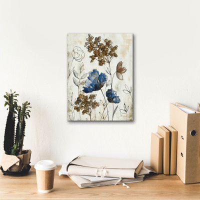Toile épique Graffiti «Botanical Trio 3 Neutral» par Silvia Vassileva, 12 po x 16 po