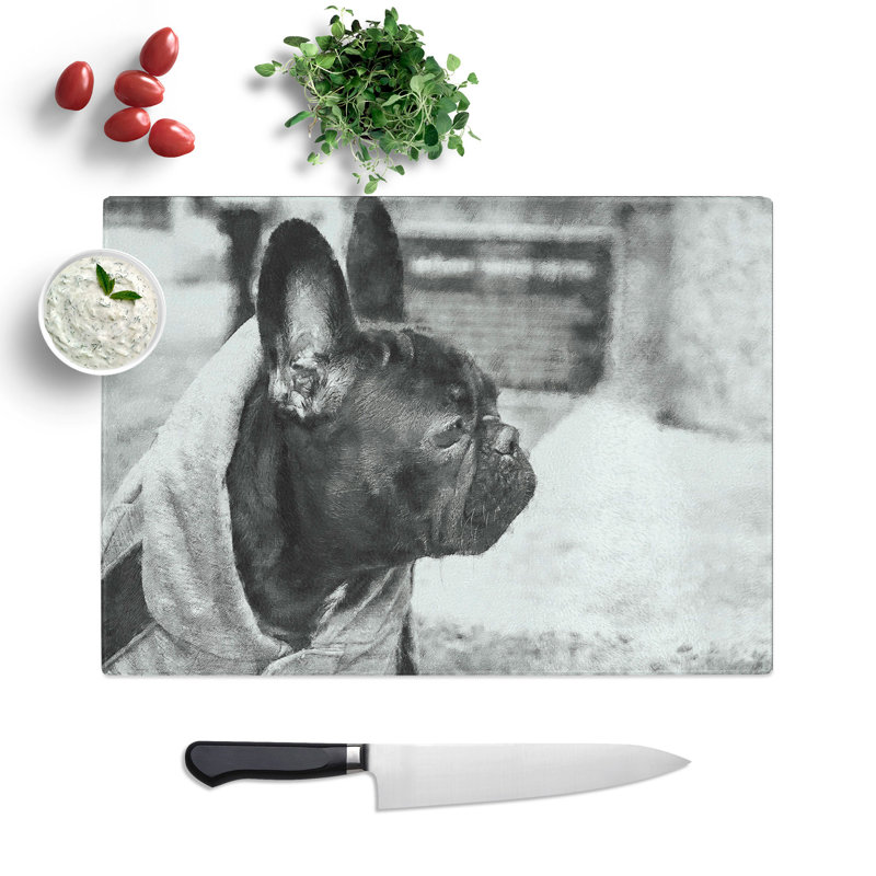 French Bulldog Vol.2 Chopping Board, 0.4cm H x 20cm W x 28.5cm L
