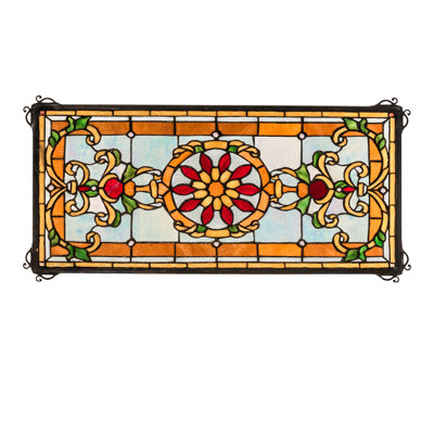 25" Wide X 12" High Emma Stained Glass Window