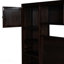 Grand lit en bois avec armoire tout-en-un, tablette et prises, espresso-90474334
