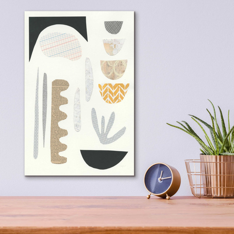 «Mixed Shapes IV» par Courtney Prahl, art mural en verre acrylique, H 16 po x l 12 po x P 0,13 po