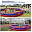 Fosse à balles GaGa 2 couches avec souffleur interne Wellcomer 22FT, terrain portatif léger pour les jeux dans la cour, les écoles et les loisirs en famille - rouge et bleu-124256784-124256779