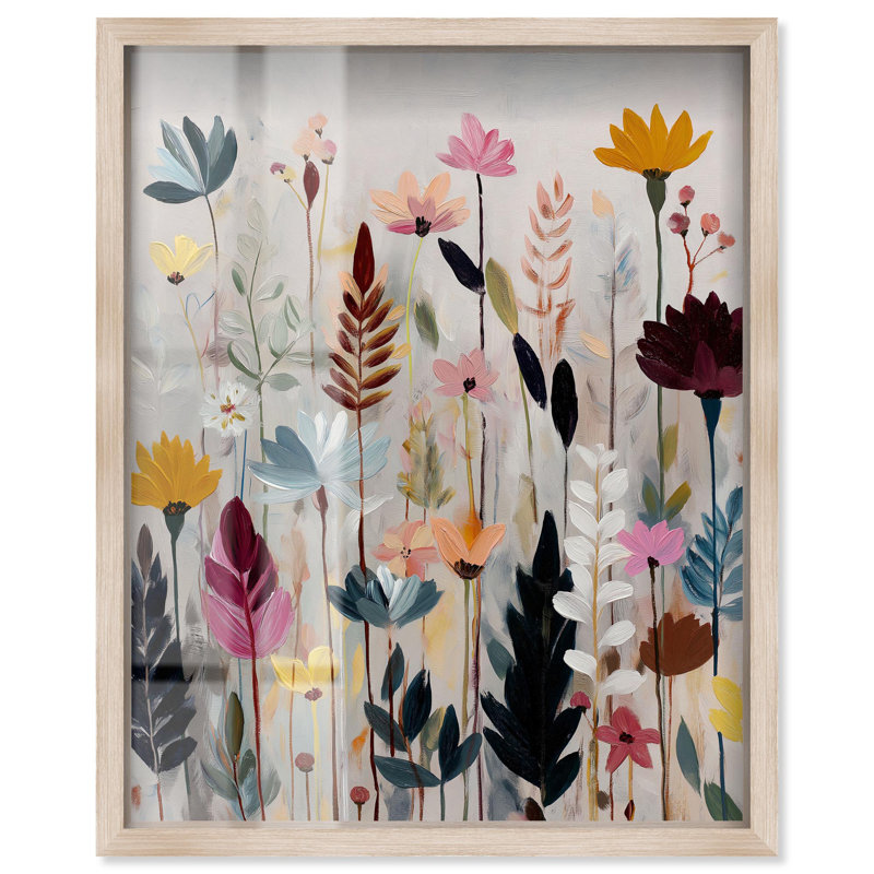 «Wild Folk I», impression florale par Art Remedy, H 31 po x l 25 po, Crème