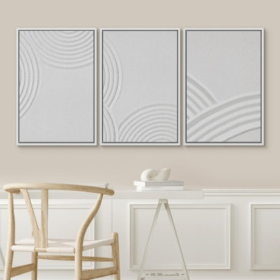 " Minimalist Sand Texture Illustrations Modern Decor Nordic Abstract Living Room " 3 - Pieces on