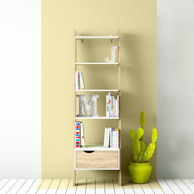 Brennan 180.4cm H x 55.1cm W Ladder Bookcase