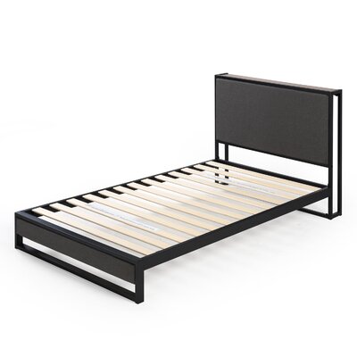 Latitude Run® Delcine Upholstered Metal Platform Bed & Reviews | Wayfair