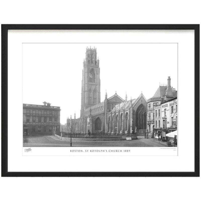 Boston, St Botolph's Church 1889 1 Piece Single Picture Frame Wall Art, 31.5cm H x 38.8cm W x 2.3cm D