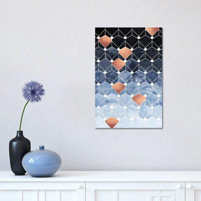 Copper Diamonds, Rectangular by Elisabeth Fredriksson - 1 Piece Wrapped Canvas Wall Art