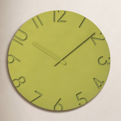 Lemnos Carved Colored Wall Clock