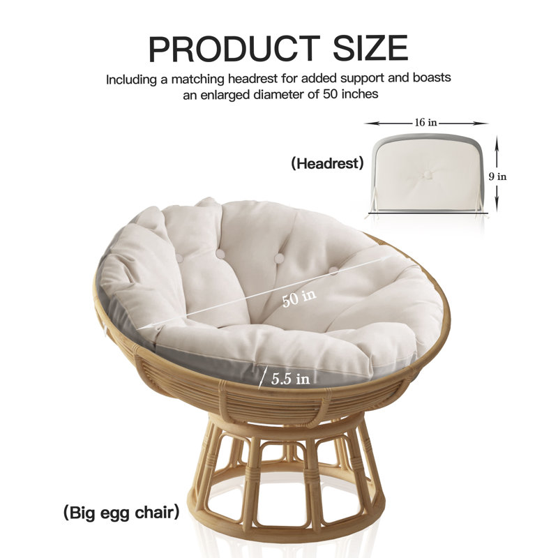 Coussin de chaise ovale Papasan