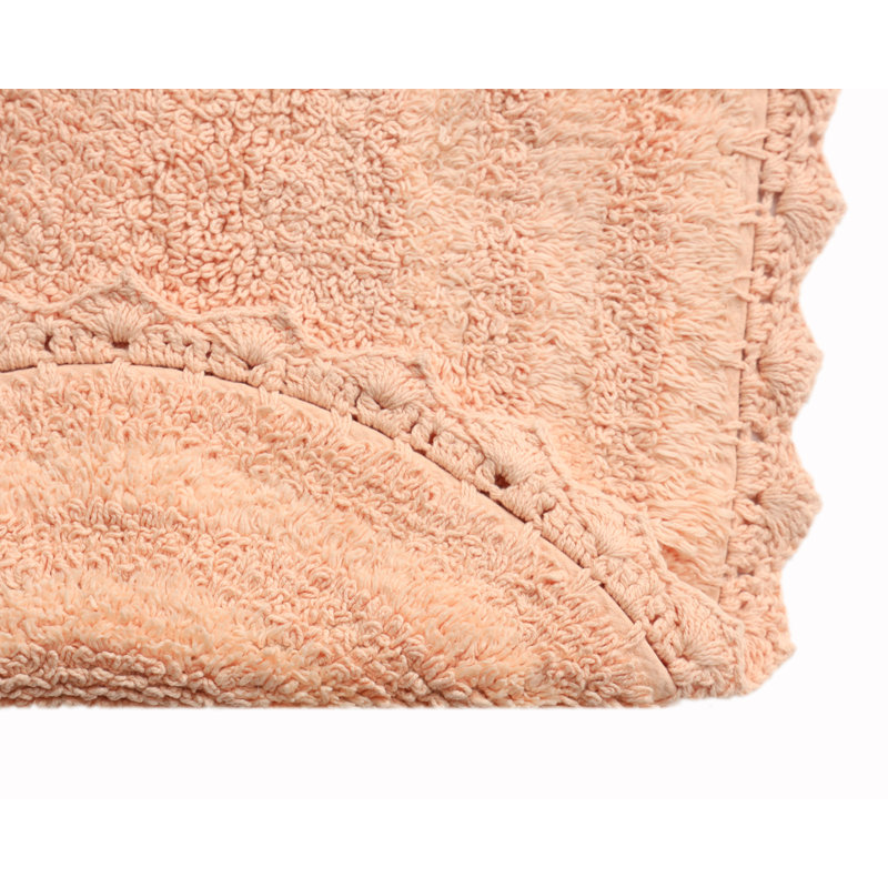 100% Cotton Bath Rug, Peach