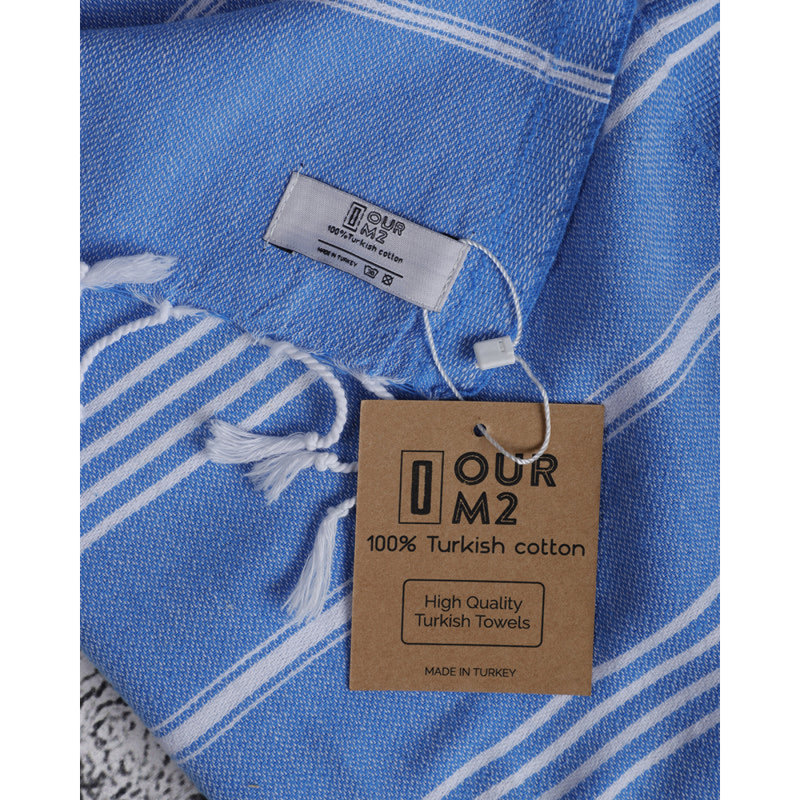 Sultan Sultan Turkish Bath & Beach Towel | 100% Organic Turkish Cotton | Peshtemal | Fouta Towel, Turquoise 