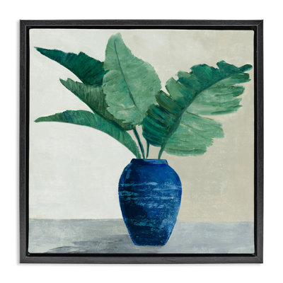 «Fan Palms in Vase», art mural encadré sur toile flottante par Jacob Q