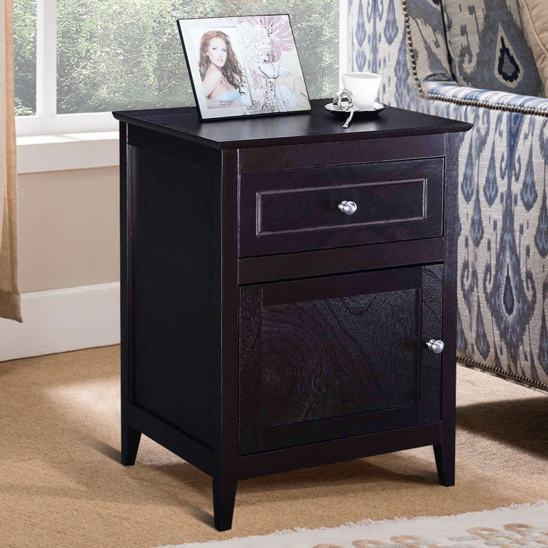 48cm W Manufactured Wood Bedside Table