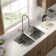 33-in. 50/50 Double Bowl Drop-in or Undermount Kitchen Sink with Thick Deck and Grids