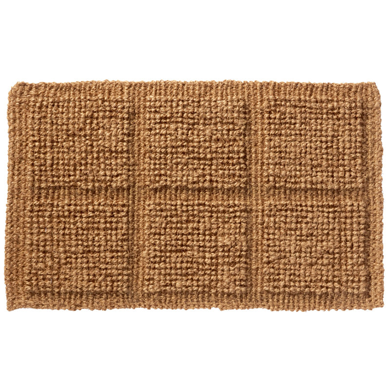 Tile Loop Coir Outdoor Doormat, 18" W x 30" L